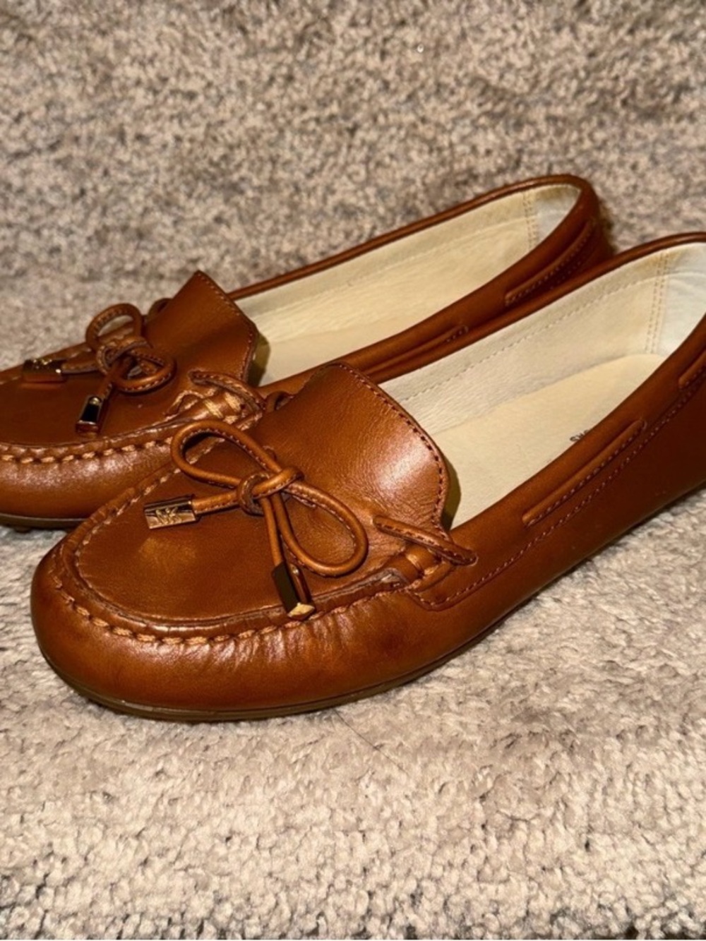 Michael Kors Brown Leather Moccasin Loafers size 5